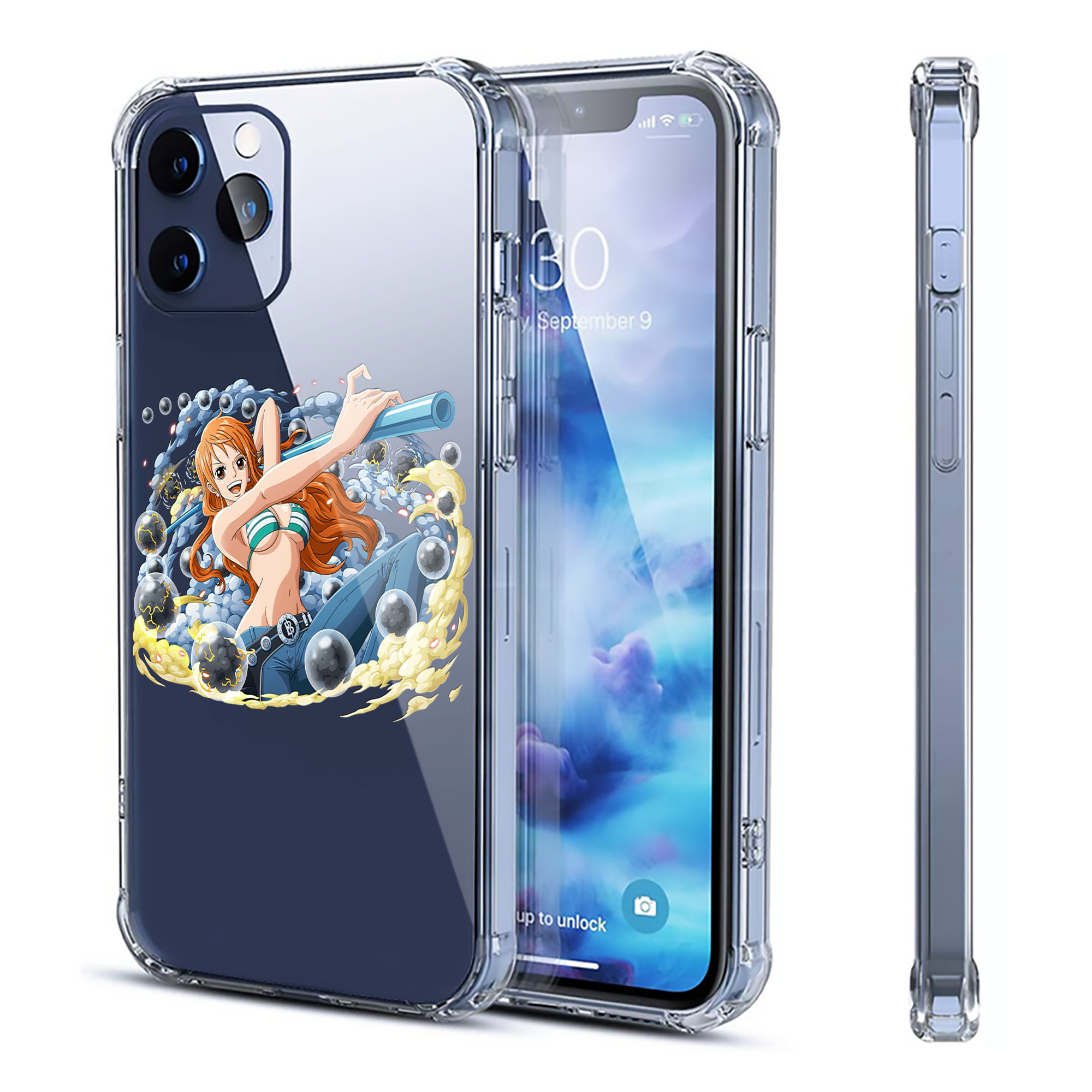 （画像用） ワンピース ナミ ONE PIECE Nami 【iPhone 12シリーズ対応】透明スマホケース（クリアソフトケース）